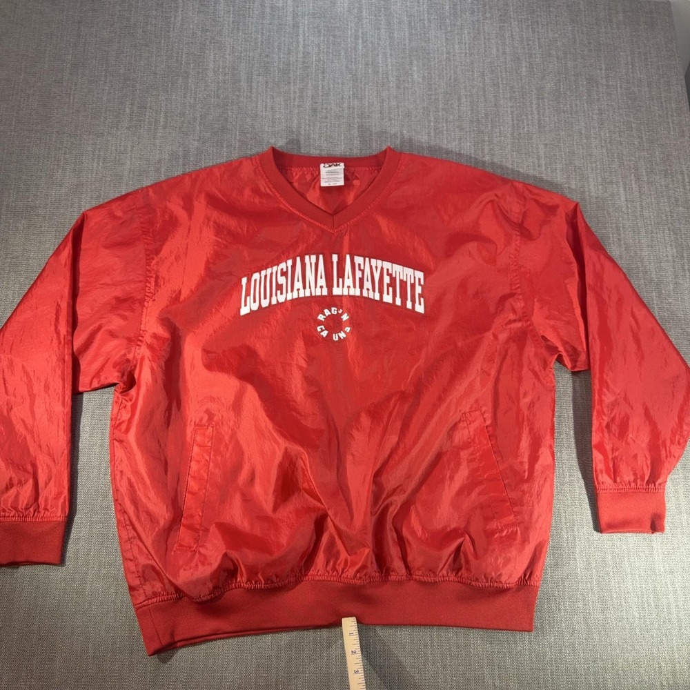 Louisiana-Lafayette Ragin' Cajuns Jacket Mens XL Red NCAA Football Red Oak